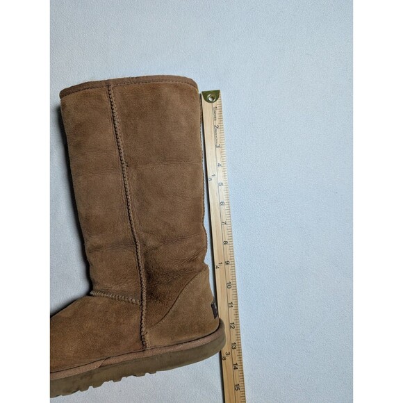 UGG Classic Tall II Boots Womens 8 Sheepskin Chestnut Brown Winter Outdoor - Picture 12 of 14